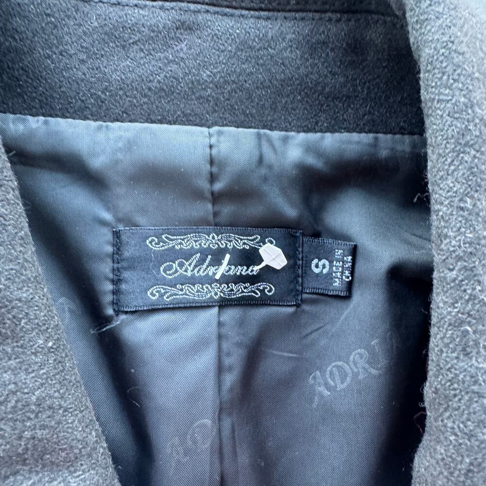 Vintage Y2K Adriana Olive Dark Green Button Up Peacoat Women's Small - Picture 3 of 6